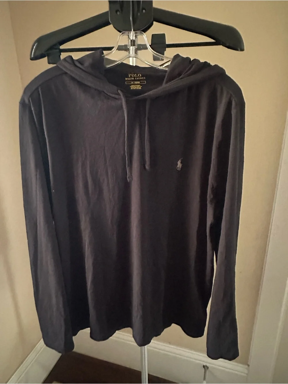 Polo by Ralph Lauren Men's Dark Navy Hooded Long-Sleeve Shirt